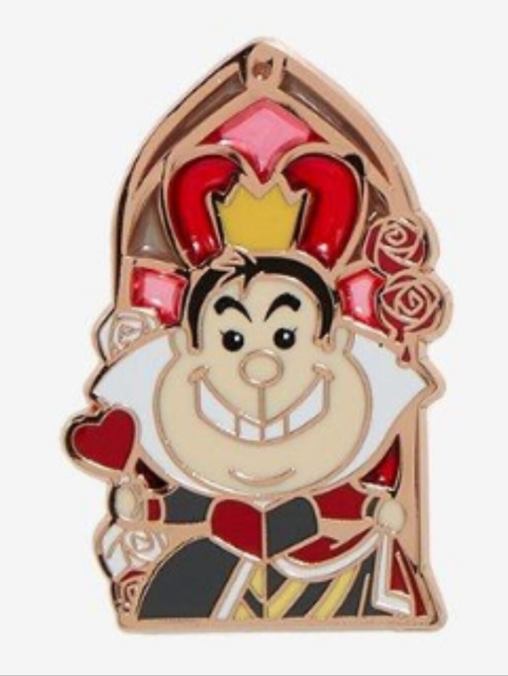 Disney Pin Queen of Hearts From Alice In Wonderland With A Stained Glass Design